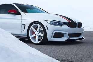 white BMW car, BMW, M4, BMW M4 Coupe, car HD wallpaper