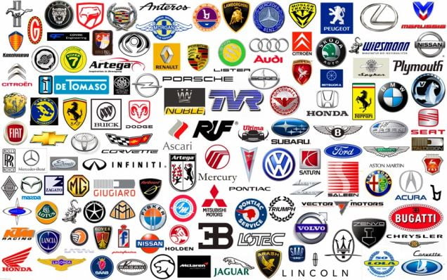 assorted car logos