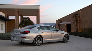 silver BMW 650i sedan, BMW 6, BMW, car, vehicle