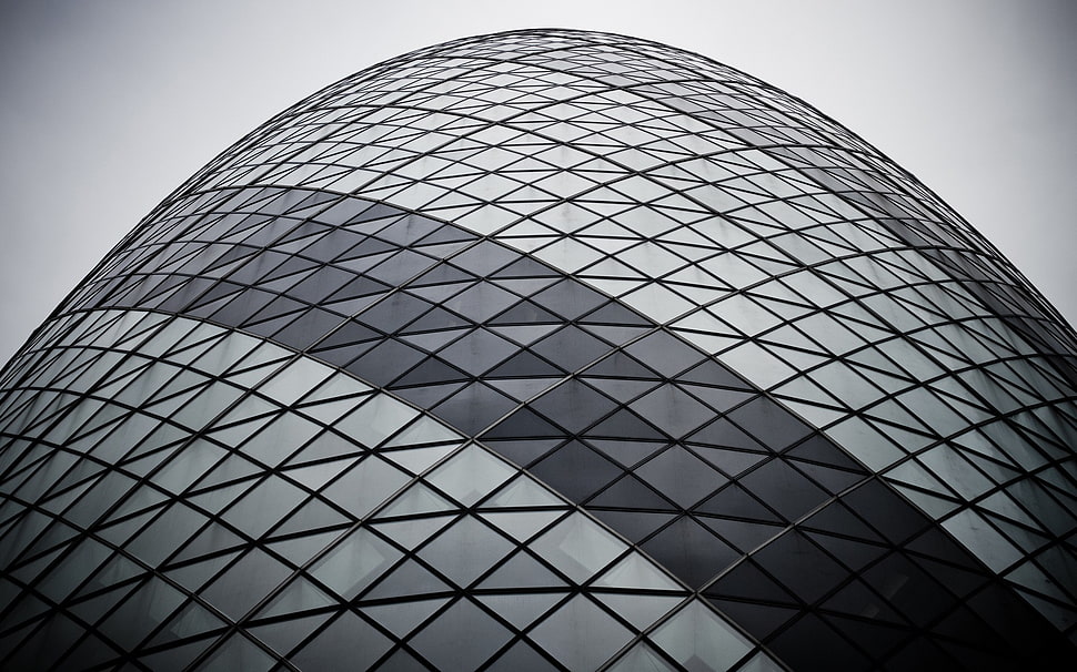 glass dome structure, cityscape, 30 St Mary Axe, London, England HD wallpaper