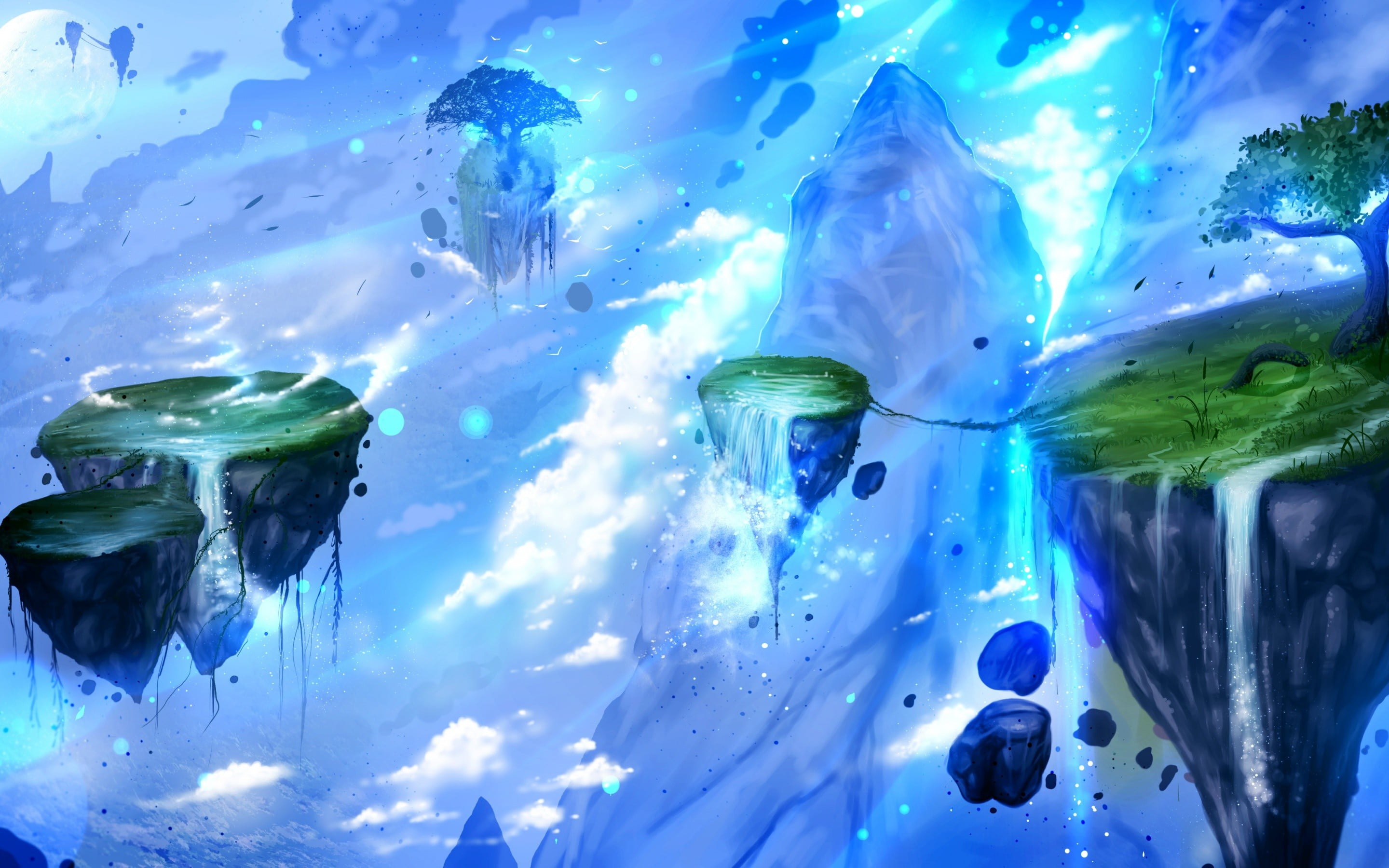 Floating island painting, fantasy art, artwork, floating island HD  wallpaper | Wallpaper Flare