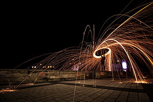 steel wool photography, lightpaint, Germany, long exposure, Nikon HD wallpaper