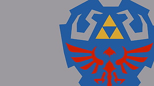 Legend of Zelda shield artwork, Triforce, Hylian Shield, video games, The Legend of Zelda