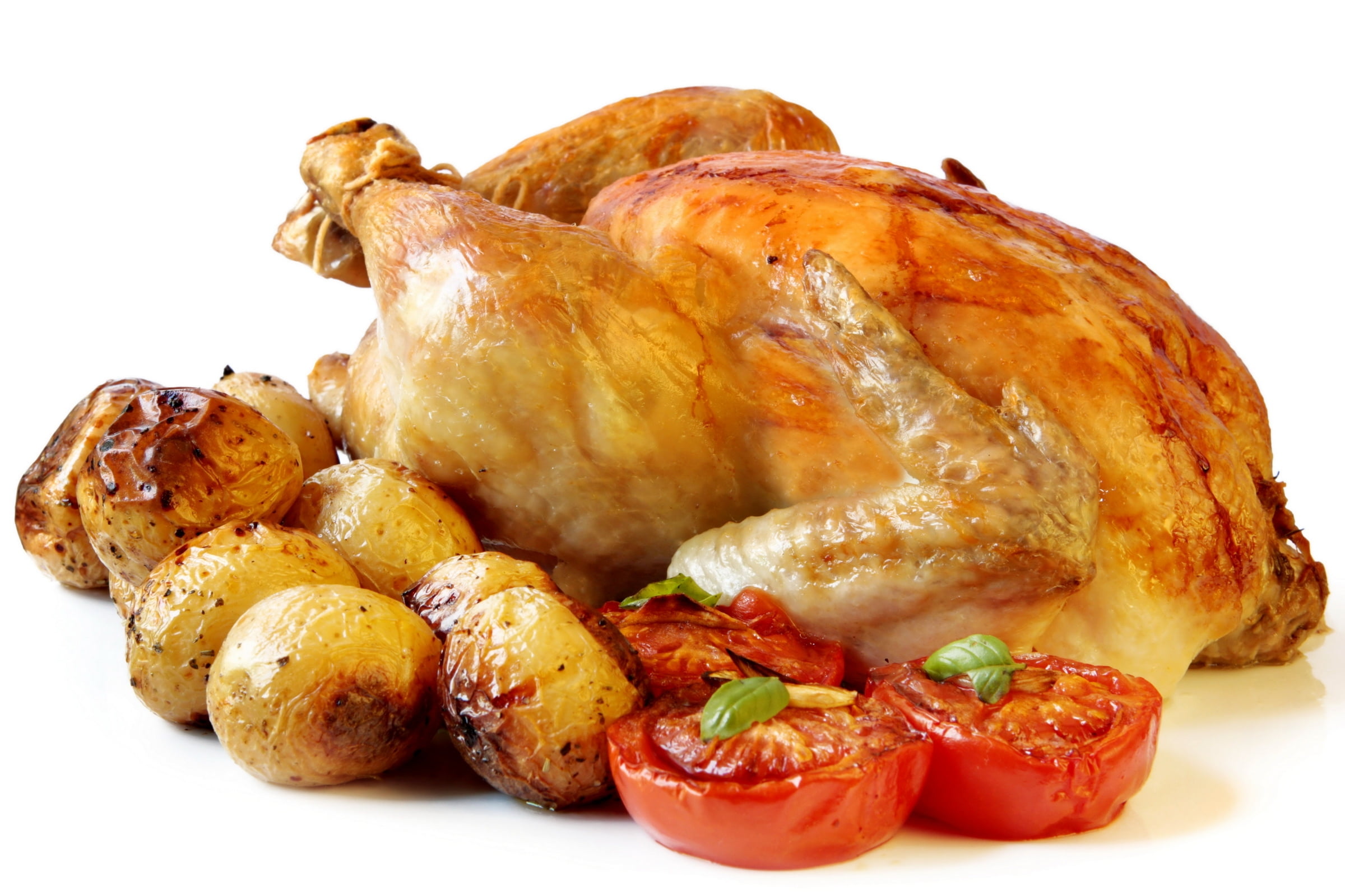 roaster chicken with tomatoes