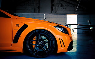 orange car, Mercedes-Benz, Mercedes-Benz CLS 63 AMG HD wallpaper