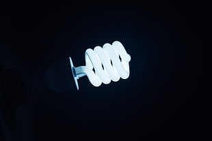 spiral white electric bulb HD wallpaper