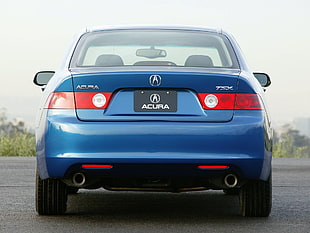 blue Acura car HD wallpaper