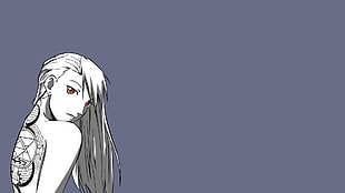 female anime character, Riza Hawkeye, Full Metal Alchemist, simple background, anime girls HD wallpaper