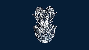 white horned mythical creature illustration, artwork, fantasy art HD wallpaper