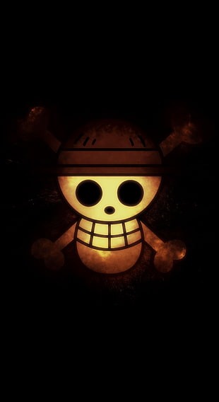 Strawhat Pirates logo, digital art, portrait display, simple background, minimalism HD wallpaper