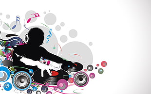 DJ playing DJ mixer digital wallpaper HD wallpaper