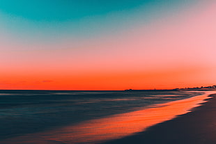 Sea,  Shore,  Sunset,  Sky HD wallpaper