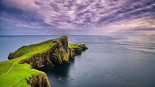 ocean water, landscape, nature, cliff, sea