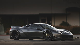 black coupe, Ferrari HD wallpaper