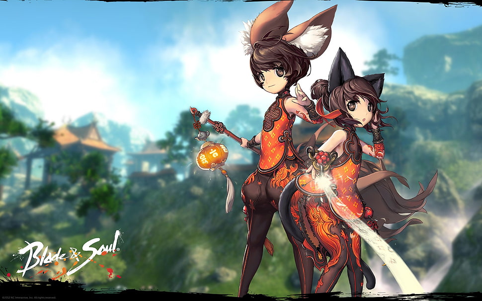 Black & Soul female game characters, Lyn, Blade & Soul, video games, force master HD wallpaper