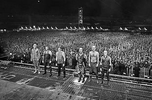 six members boy band, Rammstein, metal band, concerts, Till Lindemann HD wallpaper