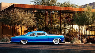 classic blue coupe, Chevrolet Kaiser, Chevrolet, car, classic car HD wallpaper