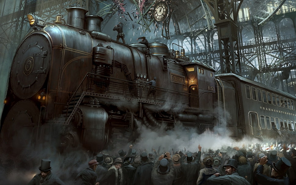 3D train wallpaper, steampunk, old HD wallpaper | Wallpaper Flare