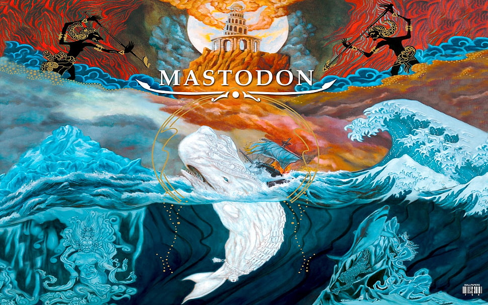 Mastodon painting, Mastodon, leviathan, fantasy art HD wallpaper