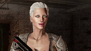 white haired female animated character, Fallout 4, ENB, CGI, Fallout HD wallpaper