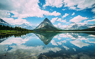 mountain photo, nature, landscape, mountains, Glacier National Park HD wallpaper