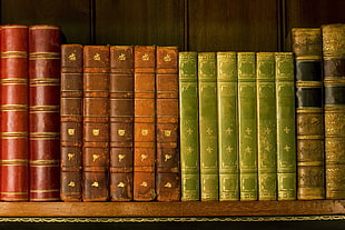 assorted book lot, books, literature, shelves, old HD wallpaper