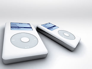 two white iPods HD wallpaper