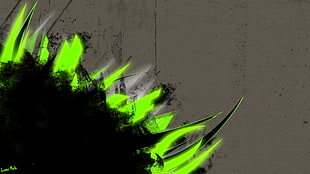 green and black abstract digital wallpaper, digital art, green, artwork, abstract