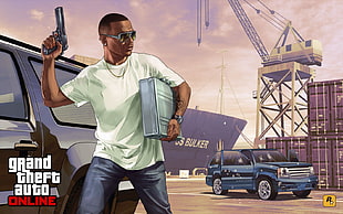 Grand Theft Auto Five game Poster HD wallpaper