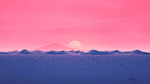 mountain range, digital art, low poly, artwork, minimalism