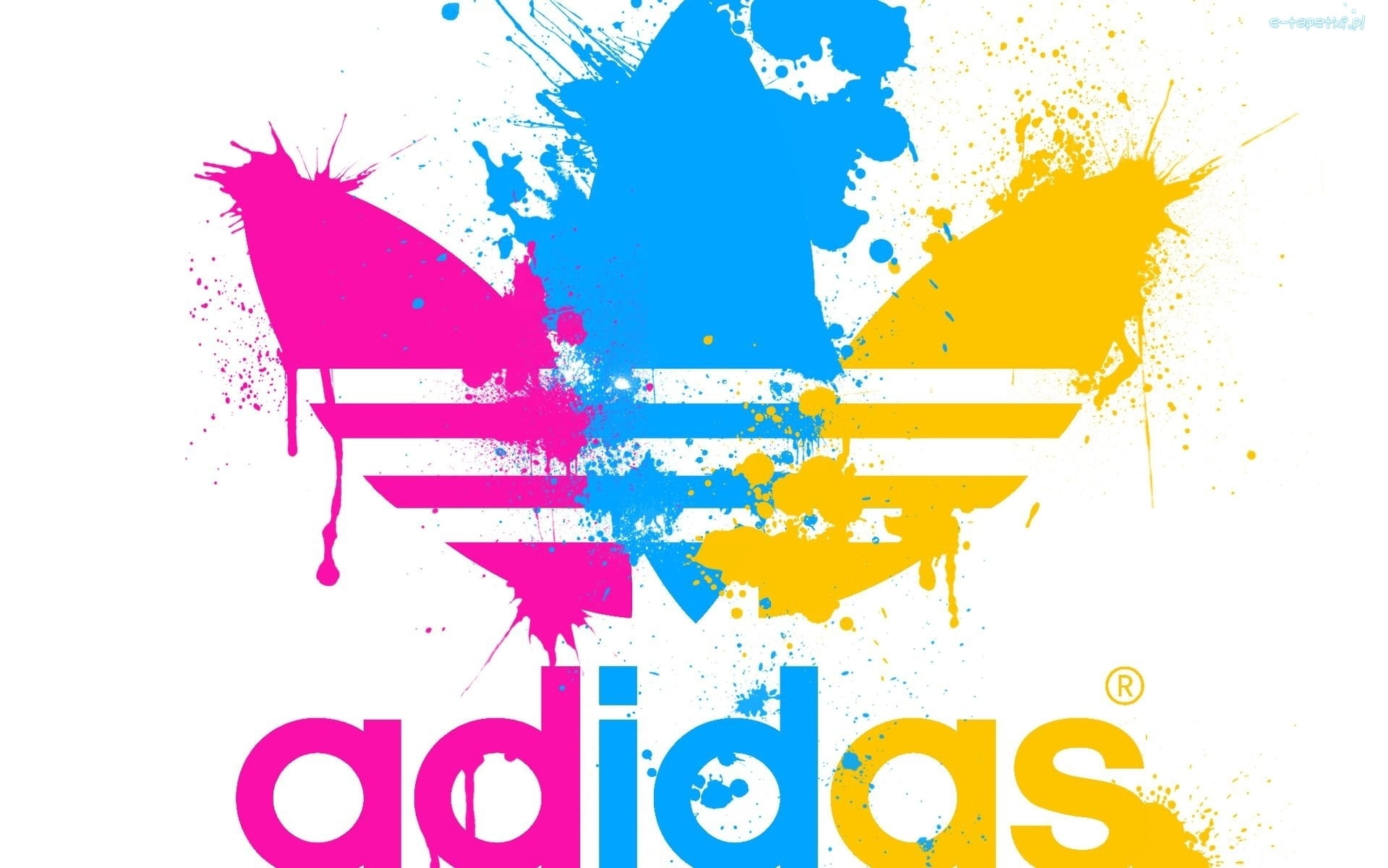 Blue, pink and yellow Adidas logo HD wallpaper | Wallpaper Flare