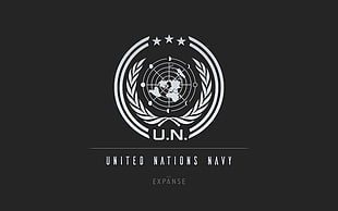 United Nation Navy logo, the expanse, logo, simple, simple background HD wallpaper