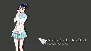 Tsugumi character illustration, anime, Nisekoi, school uniform, Tsugumi Seishirou HD wallpaper