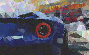 multicolored polygon illustration, car, poly, supercars, contrast HD wallpaper