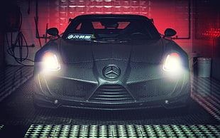 gray Mercedes-Benz car, Mansory, Mercedes-Benz SLS AMG, C63 AMG, car