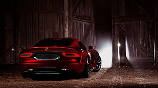 red sports car, Dodge Viper, Dodge, car, vehicle