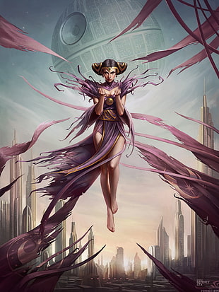 female Star Wars character wallpaper, fantasy art, magic