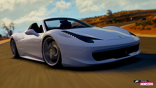 white and black car bed frame, Forza Horizon HD wallpaper
