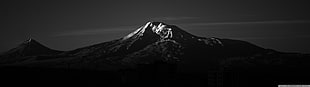landscape photography of black mountain HD wallpaper