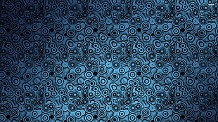 white, brown, and black digital wallpaper, digital art, pattern, blue background, minimalism