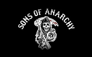 Sons of Anarchy text, Sons Of Anarchy, black background, typography HD wallpaper