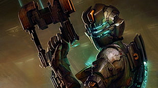 green and black robot action figure, Dead Space, Isaac Clarke, Dead Space 2 HD wallpaper