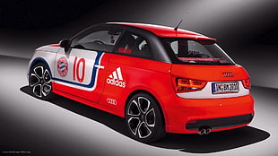 red Mercedes-Benz sedan, Audi A1, Bayern Munich, Audi, car