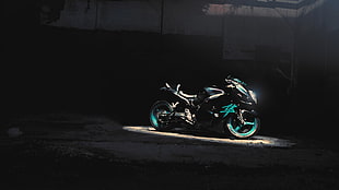 blue and black sports bike photography HD wallpaper