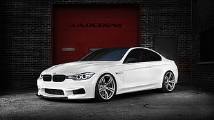 photography of white BMW E-series HD wallpaper
