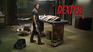 black and white wooden table, Dexter, Dexter Morgan, Michael C. Hall, TV HD wallpaper
