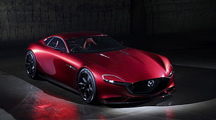 red Mazda coupe, Mazda, rx-vision, rotary engines, Mazda RX-8 HD wallpaper
