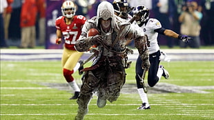 Assassin's Creed character, Assassin's Creed, Super Bowl, Photoshop, video games HD wallpaper