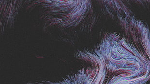 purple and black fur painting, Aeforia, abstract, lines, pixel sorting HD wallpaper