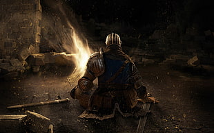 brown armor, Dark Souls, knight, protagonist, video games HD wallpaper